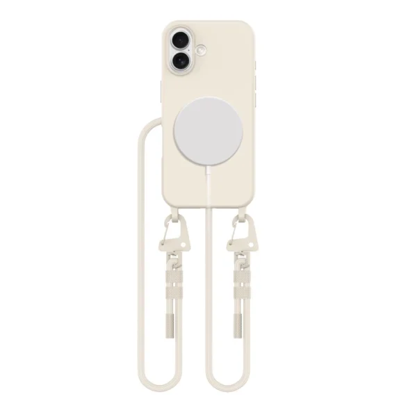 Tech-Protect MagNecklace MagSafe Case with Lanyard for iPhone 16 - Beigeeng