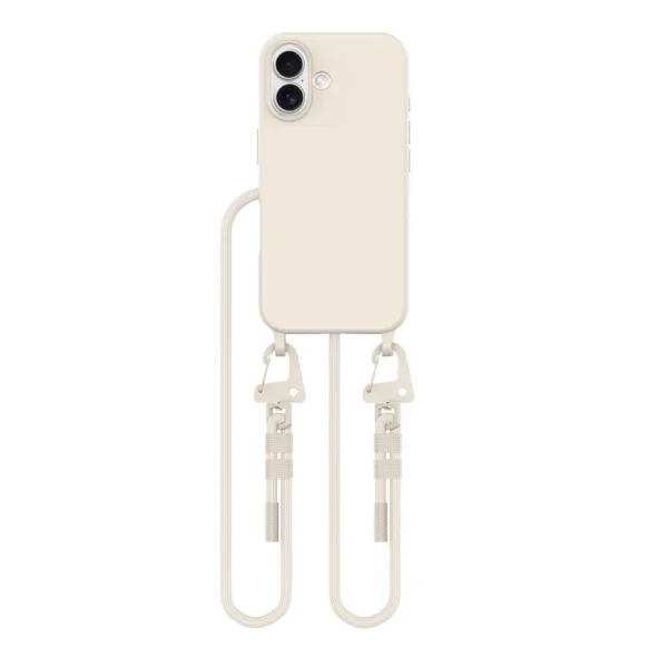 Tech-Protect MagNecklace MagSafe Case with Lanyard for iPhone 16 - Beigeeng