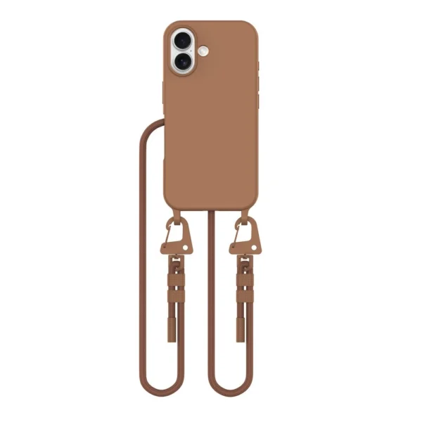 Tech-Protect MagNecklace MagSafe case with lanyard for iPhone 16 - browneng