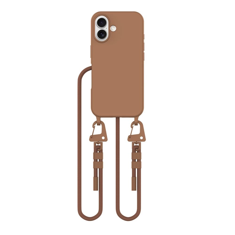 Tech-Protect MagNecklace MagSafe case with lanyard for iPhone 16 - browneng