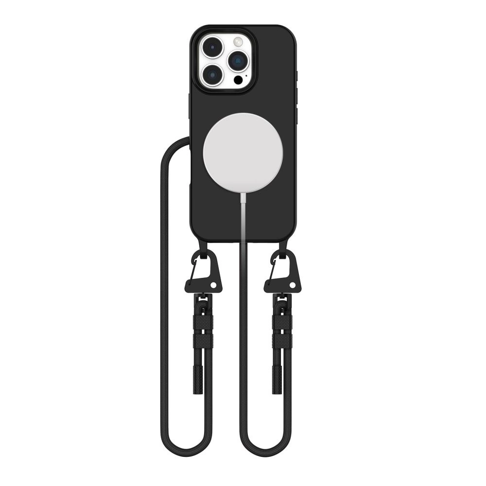 Tech-Protect MagNecklace MagSafe Case with Lanyard for iPhone 16 Pro - Blackeng