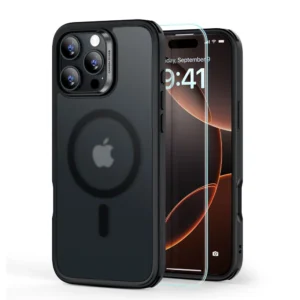 ESR Classic Hybrid Halolock MagSafe Case + Tempered Glass for iPhone 16 Pro - Semi-Transparenteng