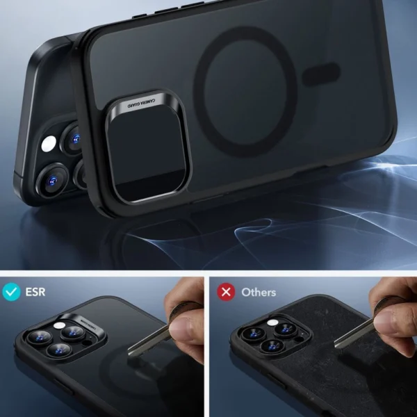 ESR Classic Hybrid Halolock MagSafe Case + Tempered Glass for iPhone 16 Pro - Semi-Transparenteng
