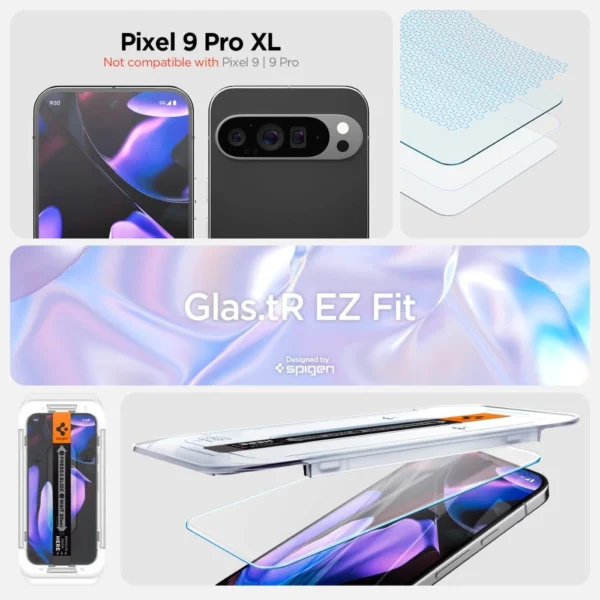 Spigen Glas.tR EZ Fit Tempered Glass with Applicator for Google Pixel 9 Pro XL (2 pcs.)eng