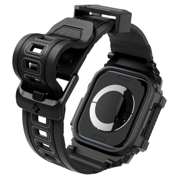 Spigen Rugged Armor Pro Apple Watch 10 (42mm) Strap Case - Blackeng