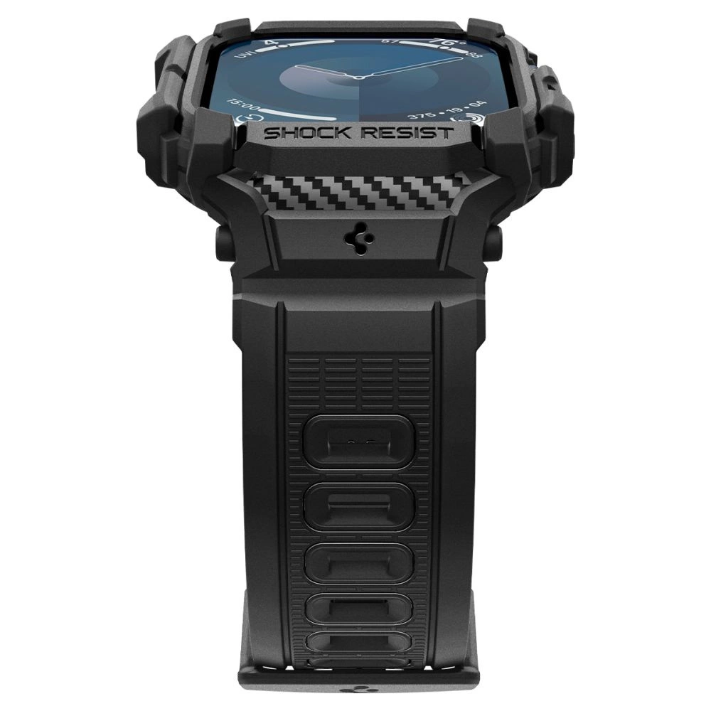 Spigen Rugged Armor Pro Apple Watch 10 (42mm) Strap Case - Blackeng