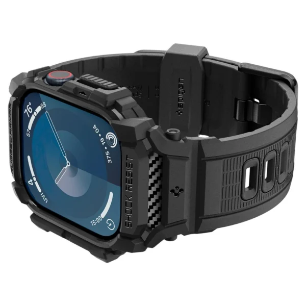Spigen Rugged Armor Pro Apple Watch 10 (42mm) Strap Case - Blackeng