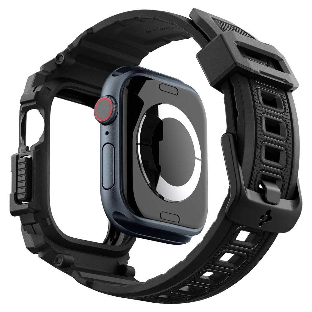 Spigen Rugged Armor Pro Apple Watch 10 (42mm) Strap Case - Blackeng