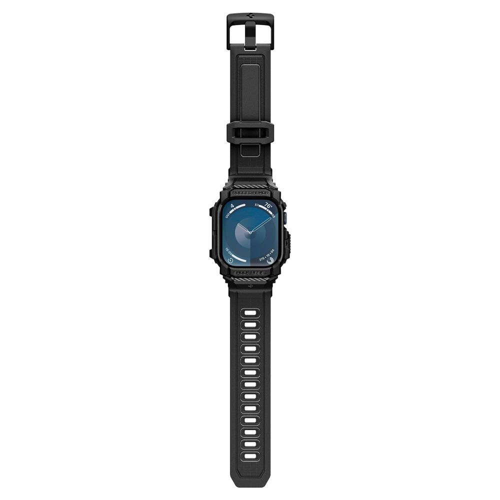 Spigen Rugged Armor Pro Apple Watch 10 (42mm) Strap Case - Blackeng