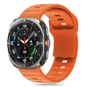 Tech-Protect Silicone Line Strap for Samsung Galaxy Watch Ultra (47mm) - Orangeeng