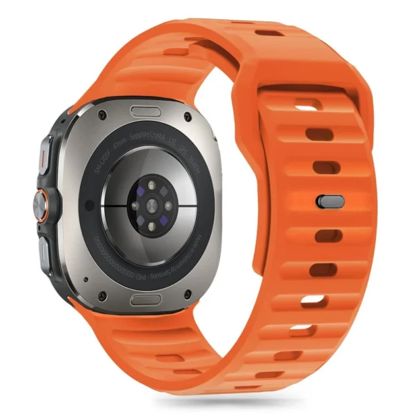 Tech-Protect Silicone Line Strap for Samsung Galaxy Watch Ultra (47mm) - Orangeeng