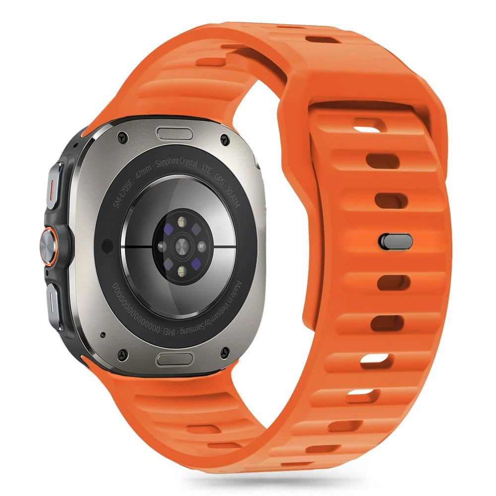Tech-Protect Silicone Line Strap for Samsung Galaxy Watch Ultra (47mm) - Orangeeng
