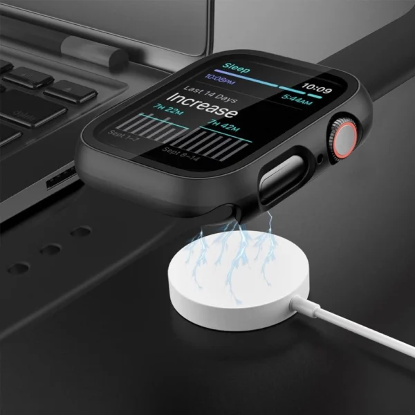 Tech-Protect Defense360 Tempered Glass Case for Apple Watch 10 (46mm) - Blackeng
