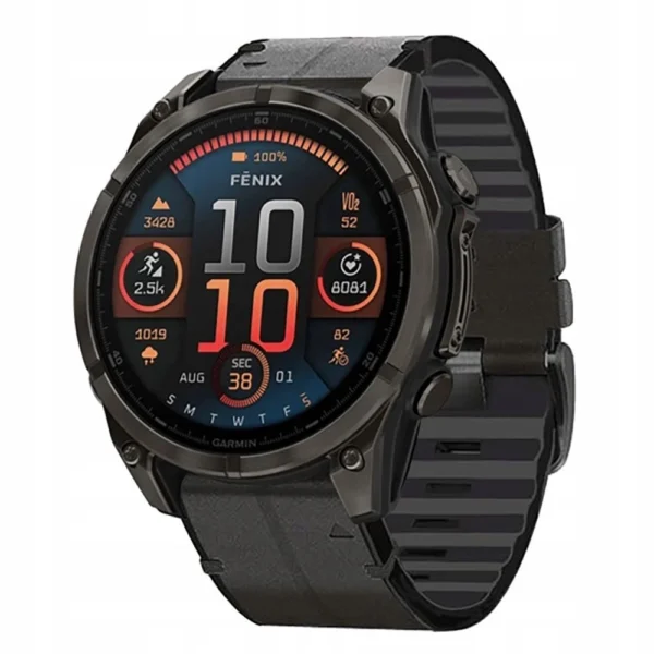 Tech-Protect Silicone PU Strap for Garmin Fenix 5 / 6 / 6 Pro / 7 / 8 (47mm) / E - Blackeng