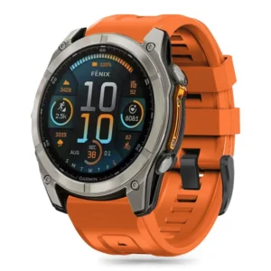 Tech-Protect Silicone Strap for Garmin Fenix 5X / 5X Plus / 6X / 6X Pro / 7X / 8 (51 mm) - Orangeeng