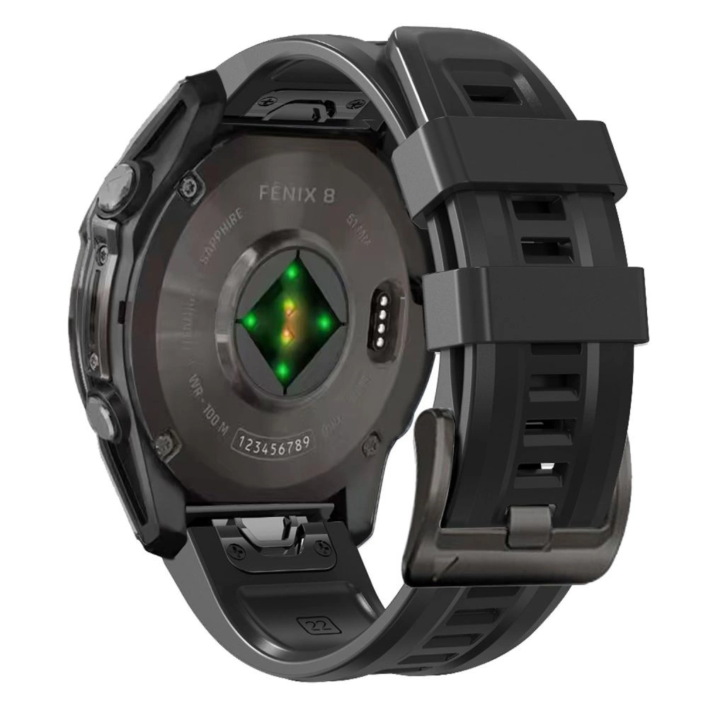 Tech-Protect Silicone Strap Garmin Fenix 5 / 6 / 6 Pro / 7 / 8 (47mm) / E - Blackeng