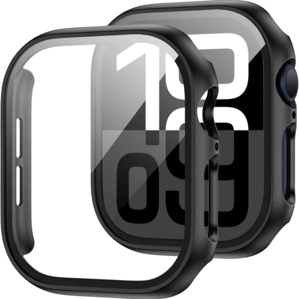 Tech-Protect Defense360 Tempered Glass Case for Apple Watch 10 (42mm) - Blackeng