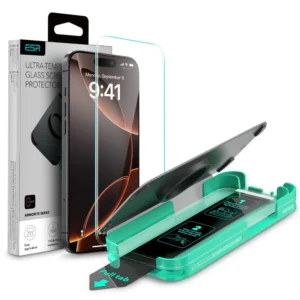 ESR Armorite Tempered Glass for iPhone 16 Pro Max - with Black Frameeng