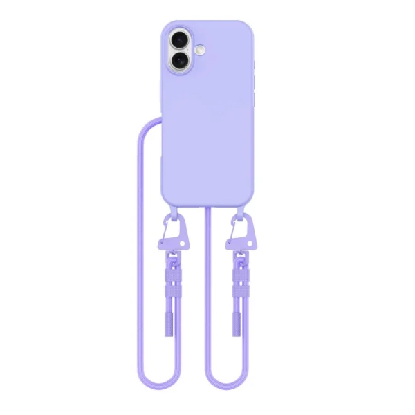Tech-Protect MagNecklace MagSafe Case with Lanyard for iPhone 16 - Purpleeng