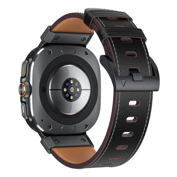 Tech-Protect Delta Pro Leather Strap for Samsung Galaxy Watch Ultra (47mm) - Blackeng
