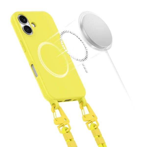 Tech-Protect MagNecklace MagSafe Case with Lanyard for iPhone 16 - Yelloweng