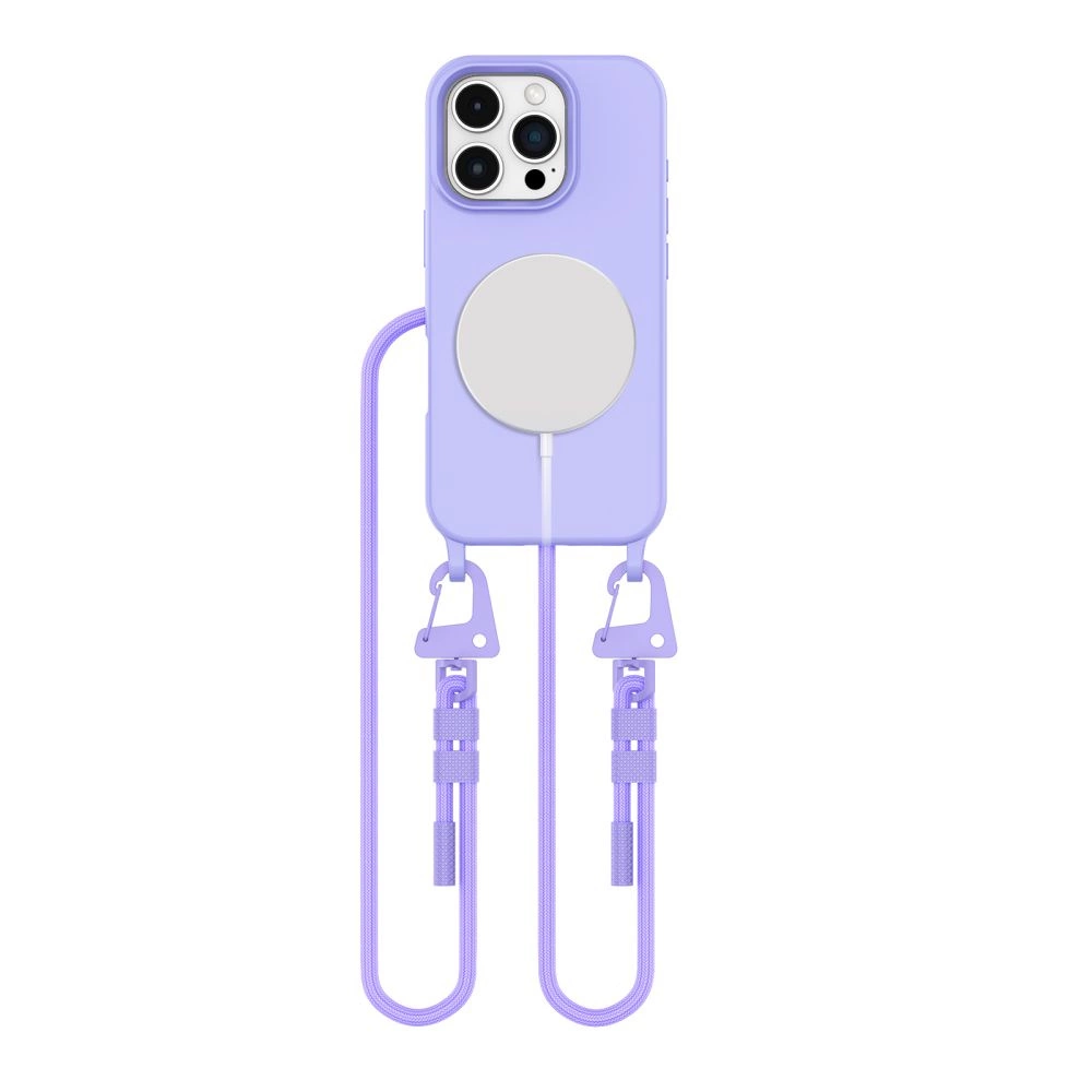 Tech-Protect MagNecklace MagSafe Case with Lanyard for iPhone 16 Pro - Purpleeng