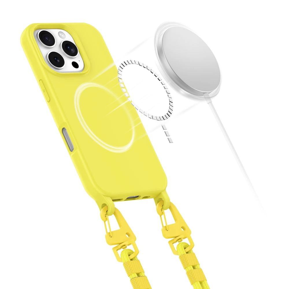 Tech-Protect MagNecklace MagSafe Case with Lanyard for iPhone 16 Pro Max - Yelloweng