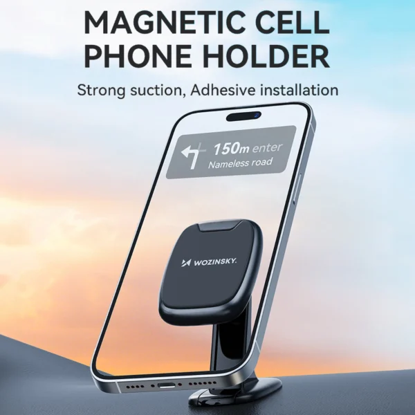 Wozinsky WUMTD magnetic phone holder for car dashboard - blackeng