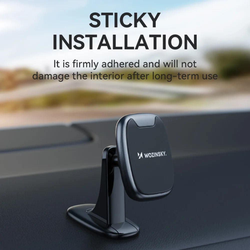 Wozinsky WUMTD magnetic phone holder for car dashboard - blackeng