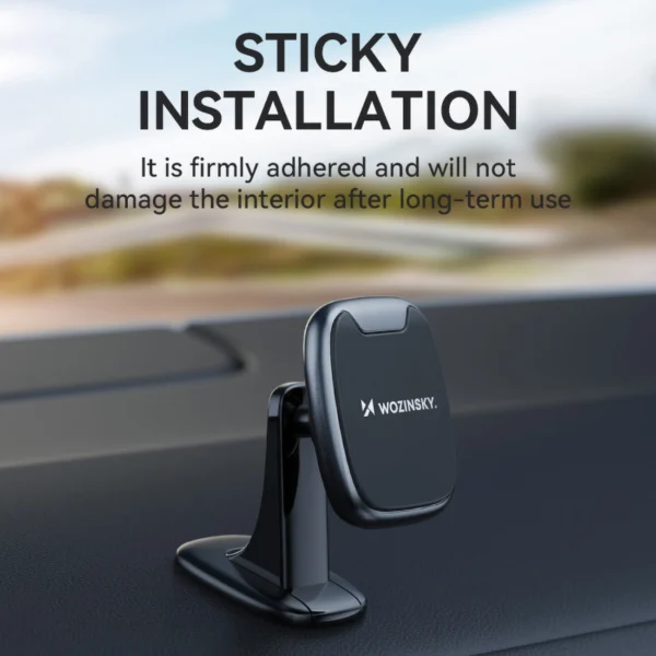Wozinsky WUMTD magnetic phone holder for car dashboard - blackeng