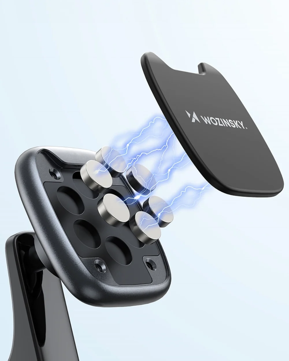Wozinsky WUMTD magnetic phone holder for car dashboard - blackeng