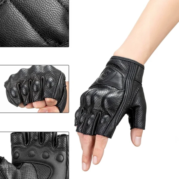 Rockbros 16220006003 L leather motorcycle gloves - blackeng