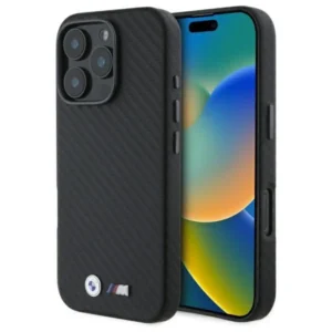 BMW Carbon Wrapped Metal iPhone 16 Pro Case - Blackeng