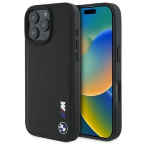 BMW Smooth Rubber Logo iPhone 16 Pro Max Case - Blackeng