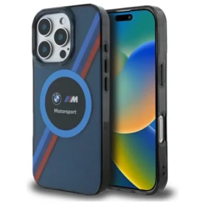 BMW Motosport IML Circle MagSafe case for iPhone 16 Pro - navy blueeng