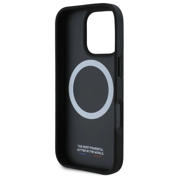 BMW M Performance Tricolor Printed Stripes MagSafeMagSafe Case for iPhone 16 Pro Max - Blackeng