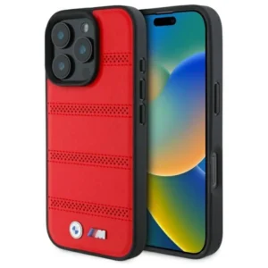 BMW M Perforated And Stitched Line MagSafe case for iPhone 16 Pro Max - redeng