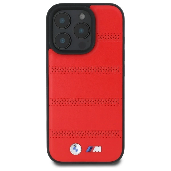 BMW M Perforated And Stitched Line MagSafe case for iPhone 16 Pro Max - redeng