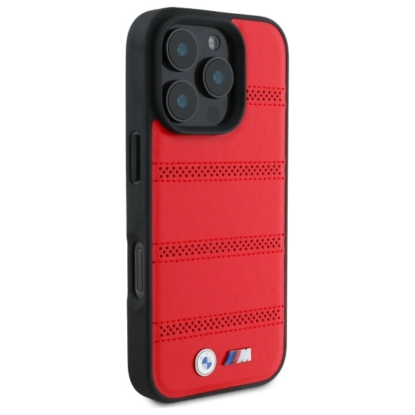 BMW M Perforated And Stitched Line MagSafe case for iPhone 16 Pro Max - redeng