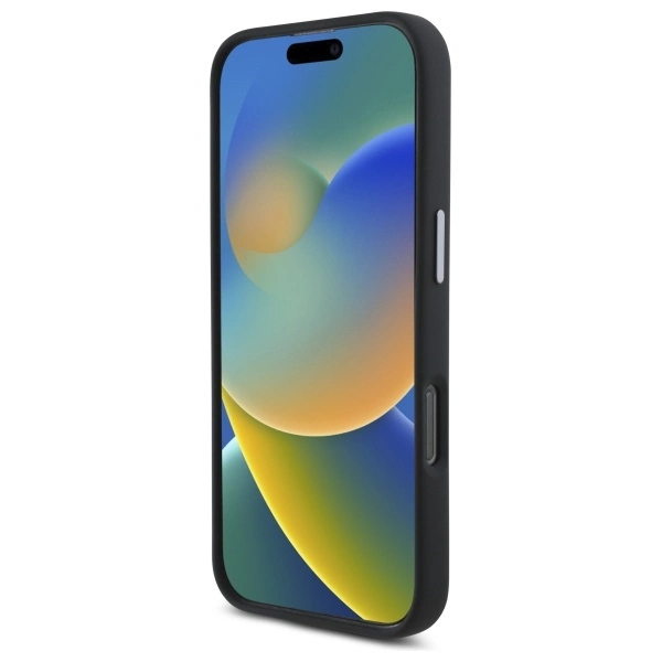 DKNY Liquid Silicone Metal Logo iPhone 16 Pro Case - Blackeng