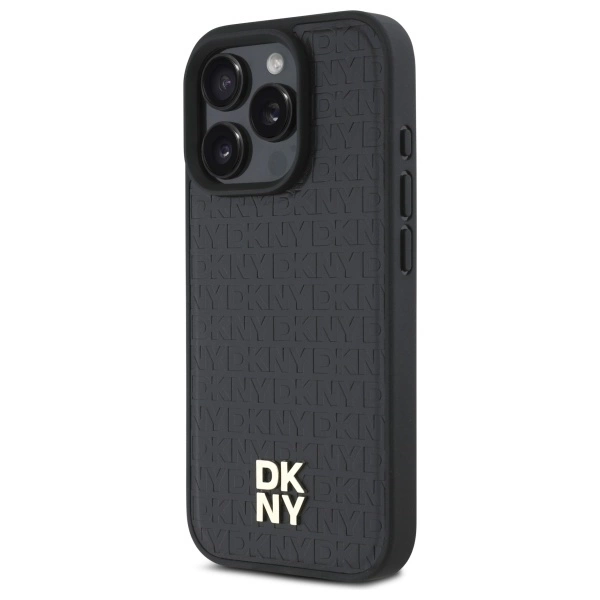 DKNY Repeat Pattern Stack Logo MagSafe iPhone 16 Pro Max Case - Blackeng