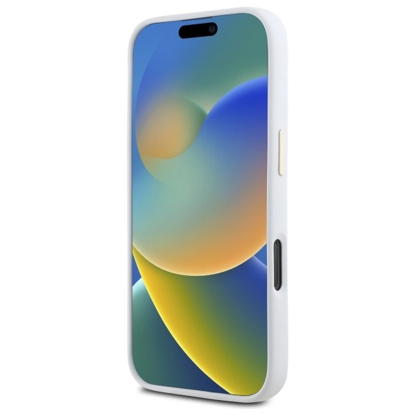Guess Silicone Logo Strass 4G Case for iPhone 16 Pro - Whiteeng