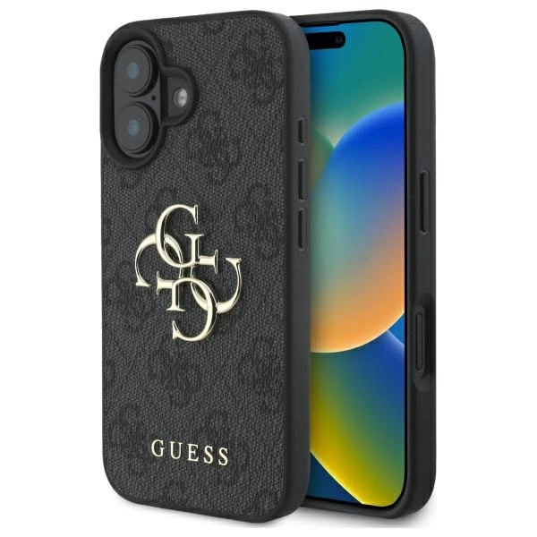 Guess 4G Big Logo iPhone 16 Plus Case - Blackeng
