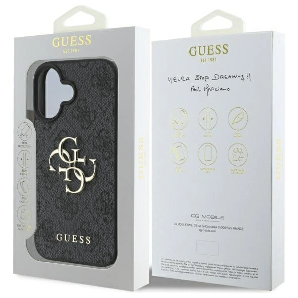 Guess 4G Big Logo iPhone 16 Plus Case - Blackeng