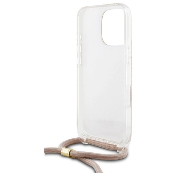 Guess Crossbody Cord 4G Print Case for iPhone 16 Pro Max - Pinkeng