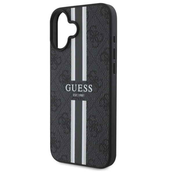 Guess 4G Printed Stripes MagSafe case for iPhone 16 - blackeng