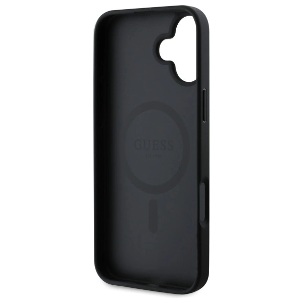 Guess Saffiano Classic Logo MagSafe case for iPhone 16 - blackeng