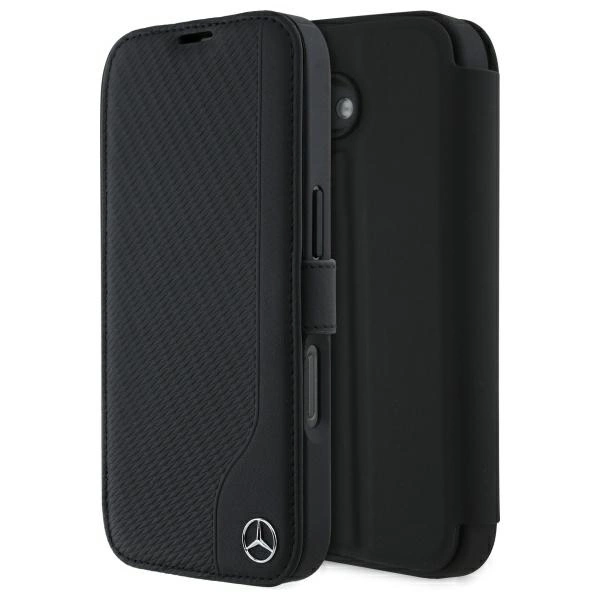 Mercedes Leather Wood Imitation iPhone 16 Case - Blackeng