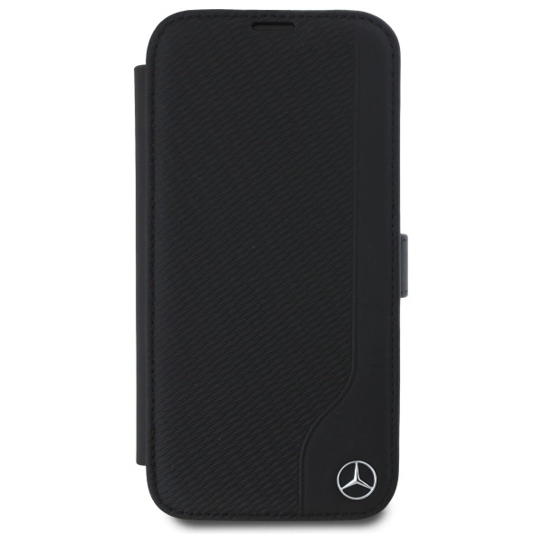 Mercedes Leather Wood Imitation iPhone 16 Pro Max Case - Blackeng