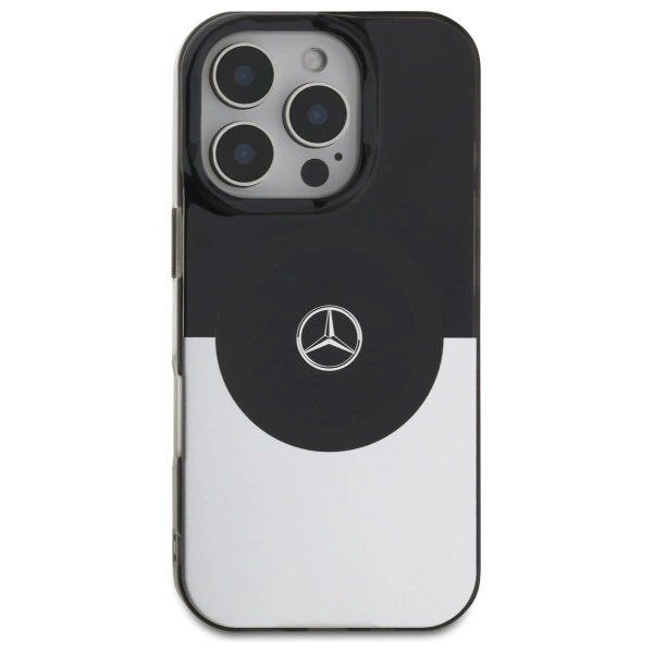 Mercedes Double Layer BiColor MagSafe case for iPhone 16 Pro - silvereng